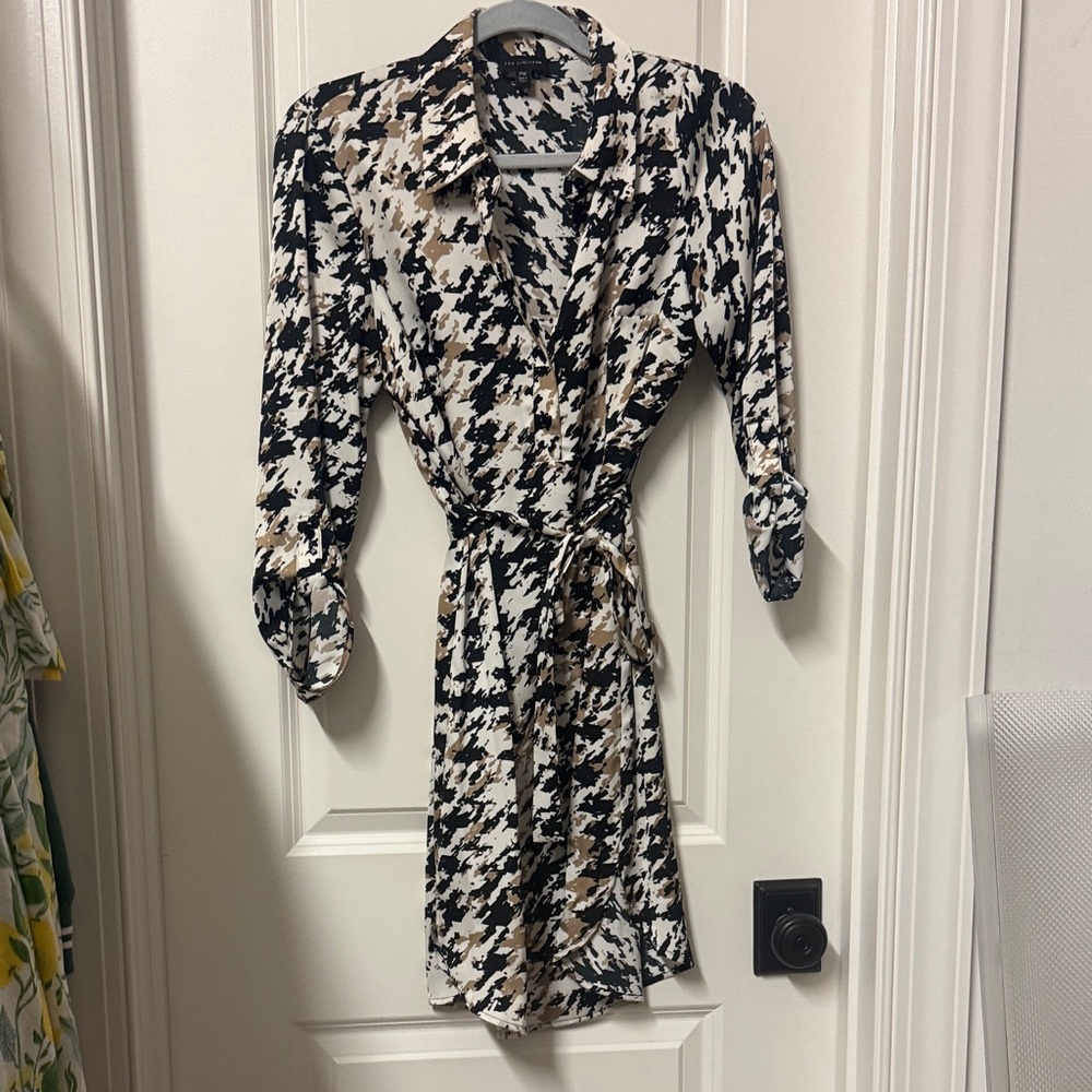 The Limited Black and White Abstract Dress